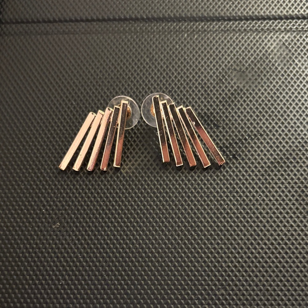 Elegant Gold Bar Earrings